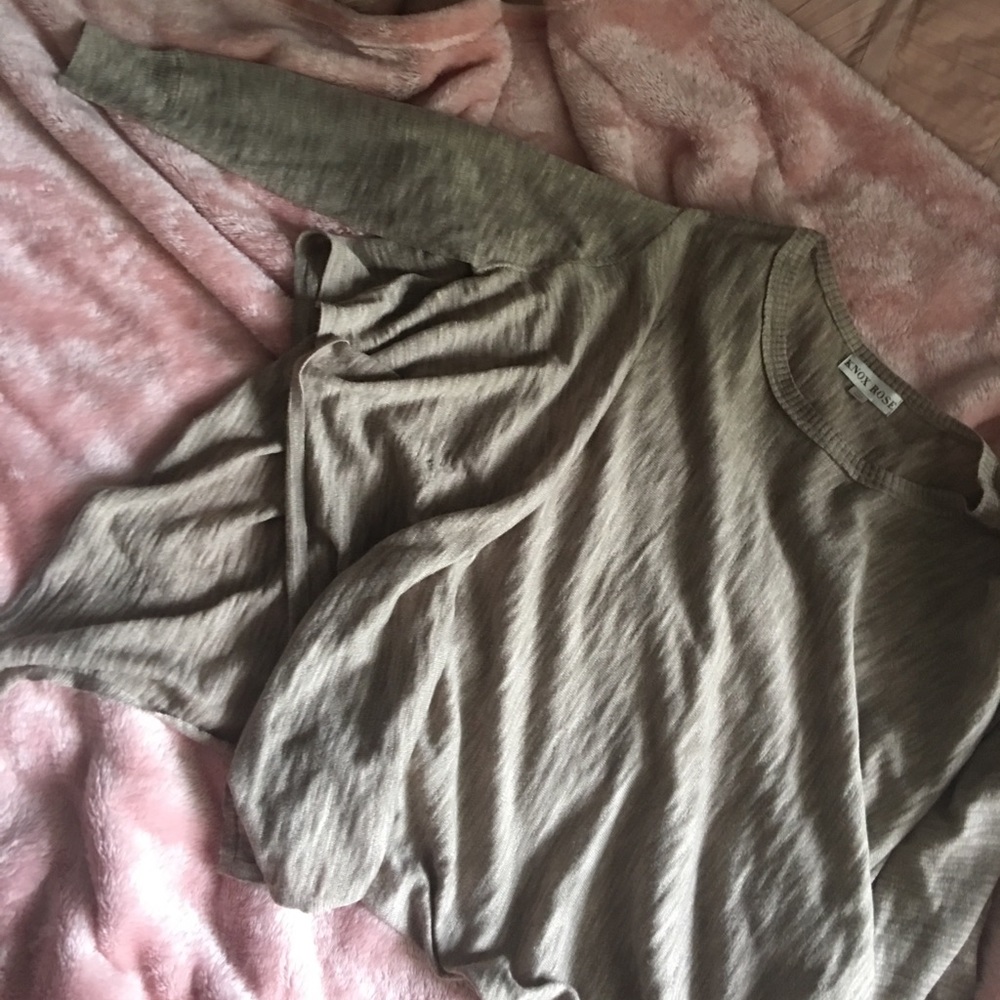 Brown/Cream Flowy Long Sleeve Top